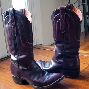 Western Cowboy Boots by American Boots in Texas size 9 Burgundy